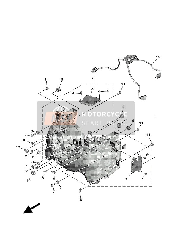 Yamaha TMAX DX ABS 2019 Headlight for a 2019 Yamaha TMAX DX ABS